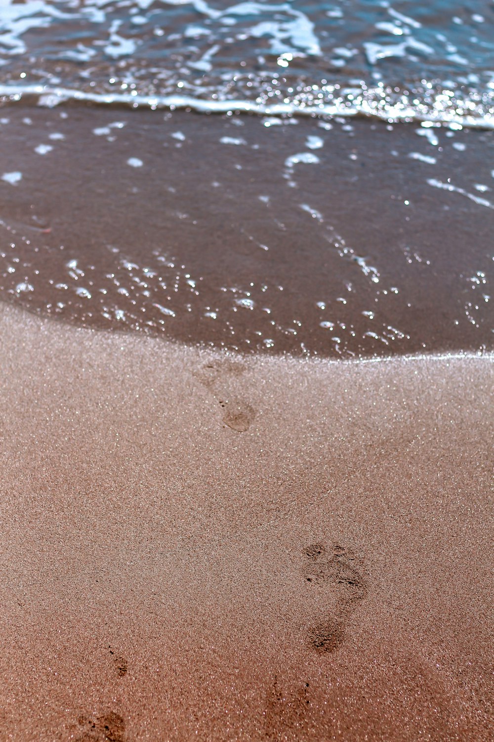 barefoot on shore