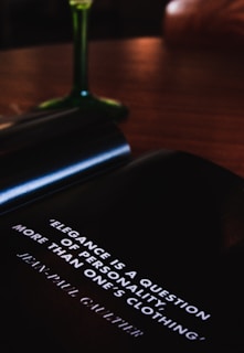 Close-up of a shirt featuring a clever quote from a beloved classic novel, printed in elegant typography.