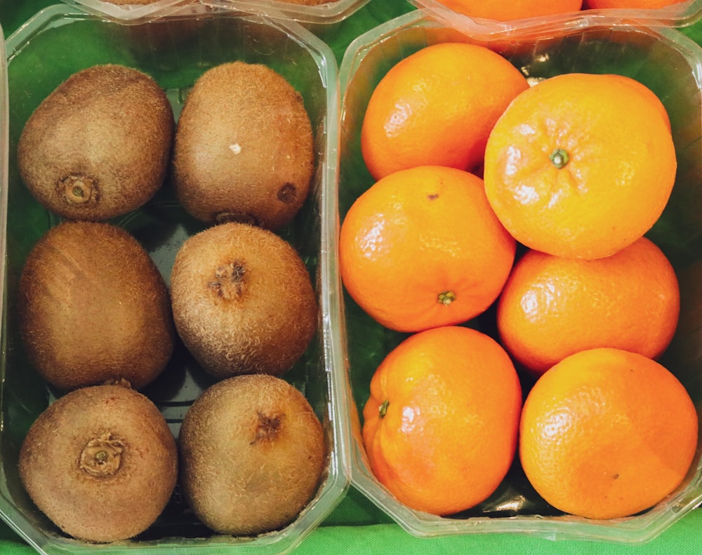 orange and brown fruits