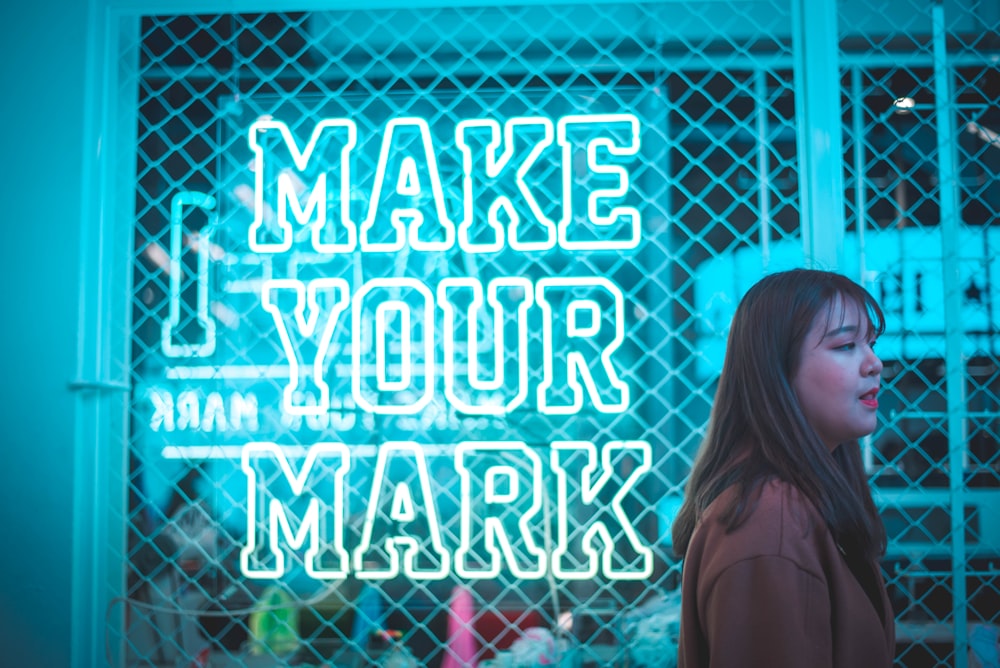 make your mark neon light sign