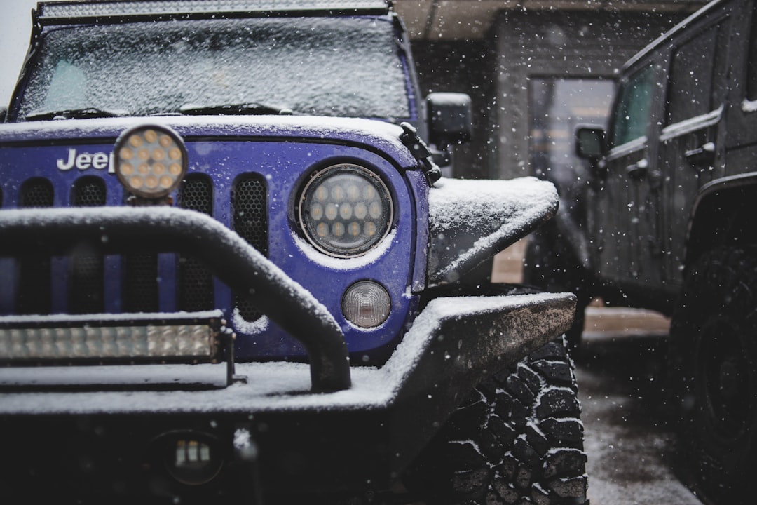 blue Jeep Wrangler