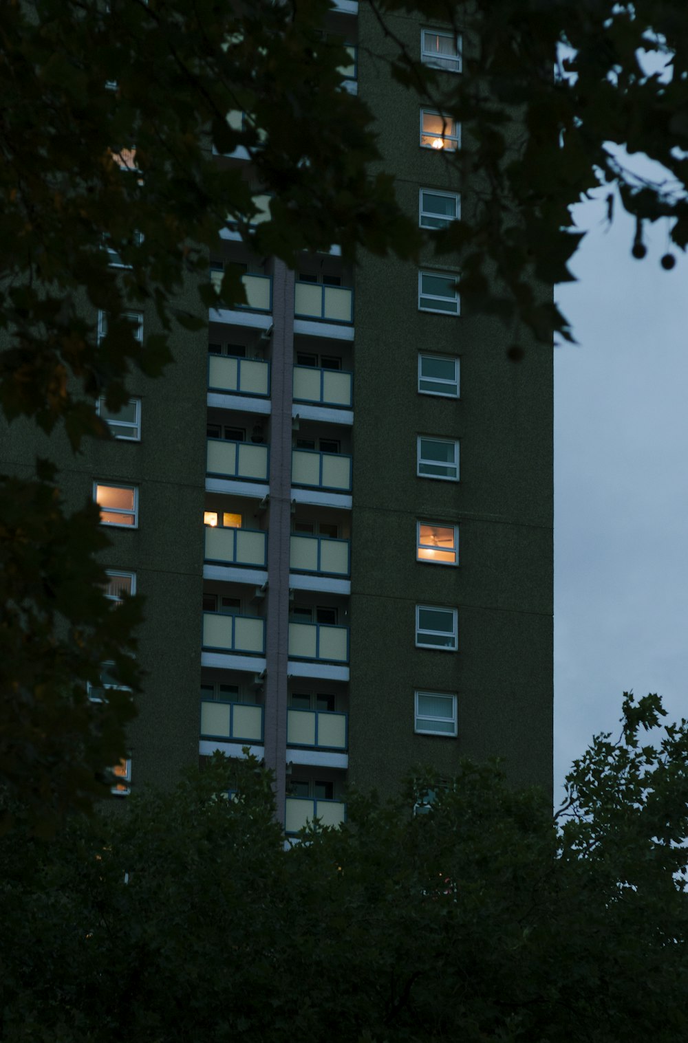 black lighted building