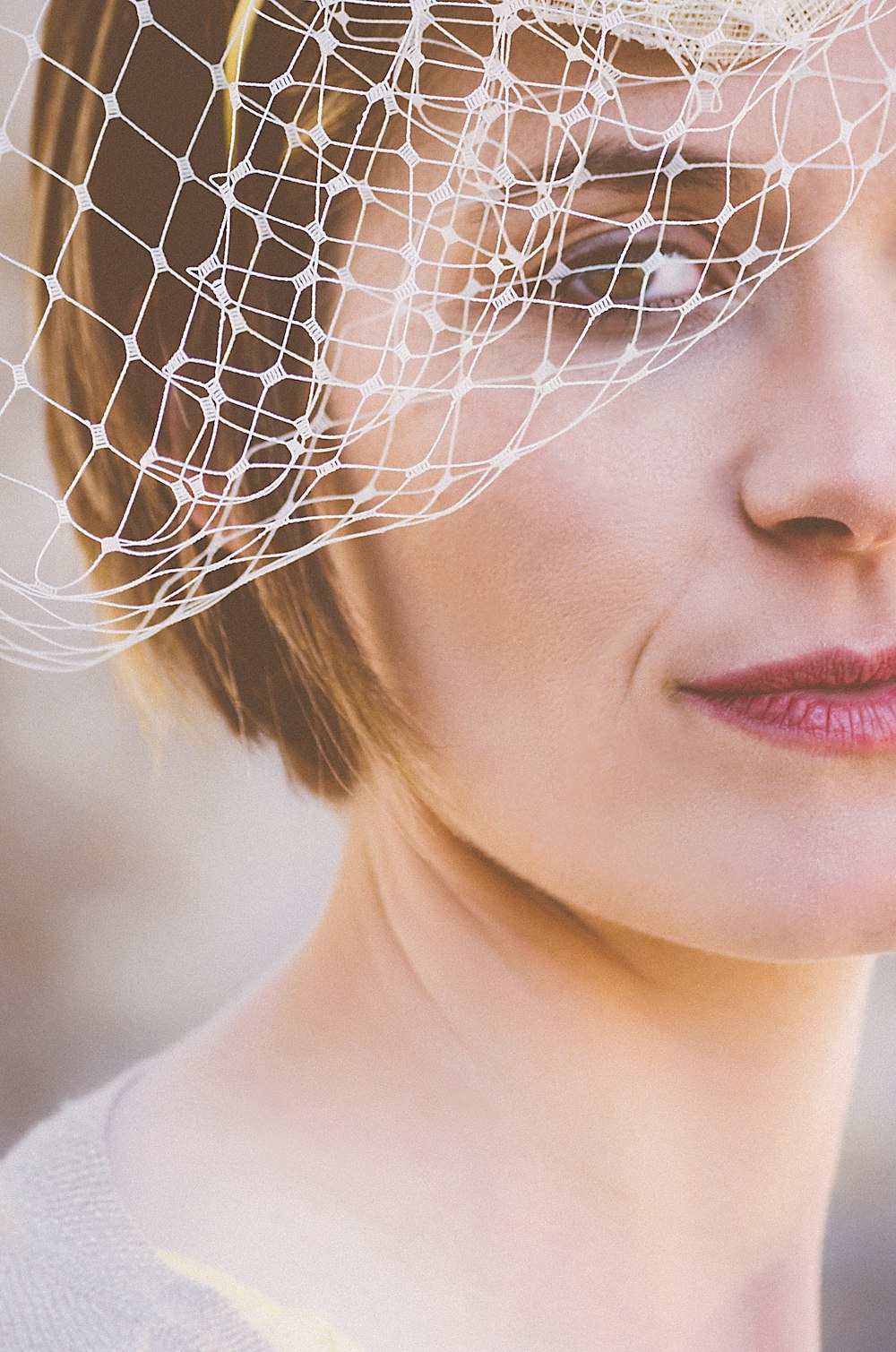 woman in white hair accessory