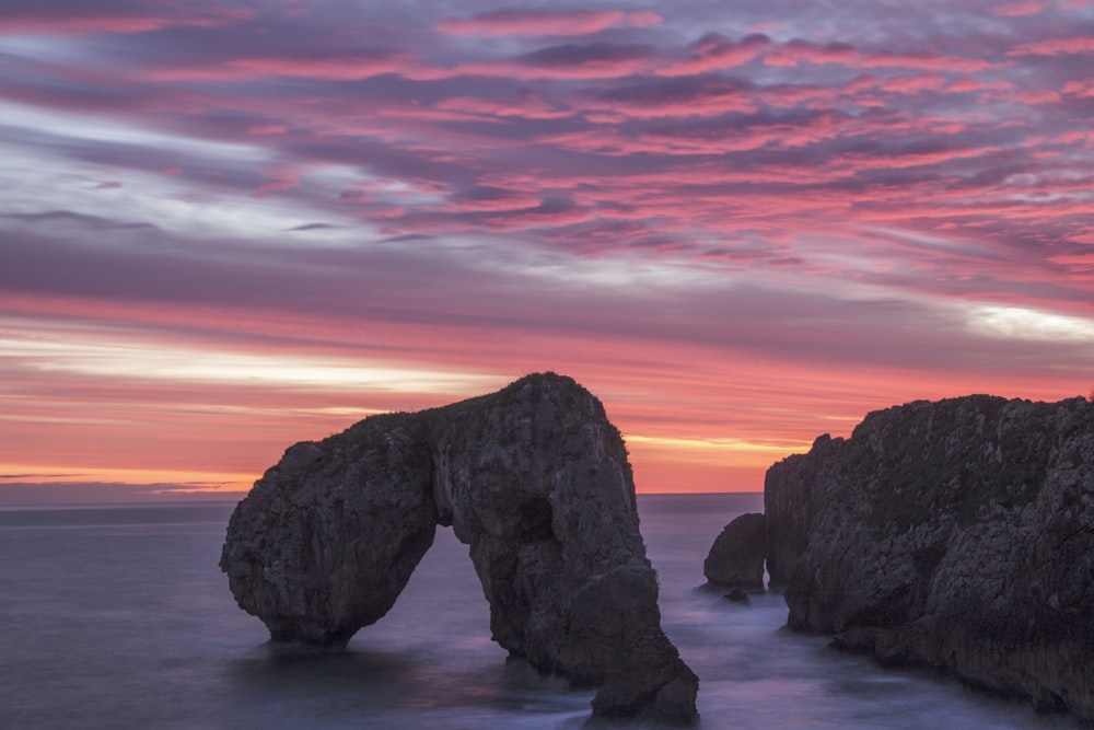 grey rock formation