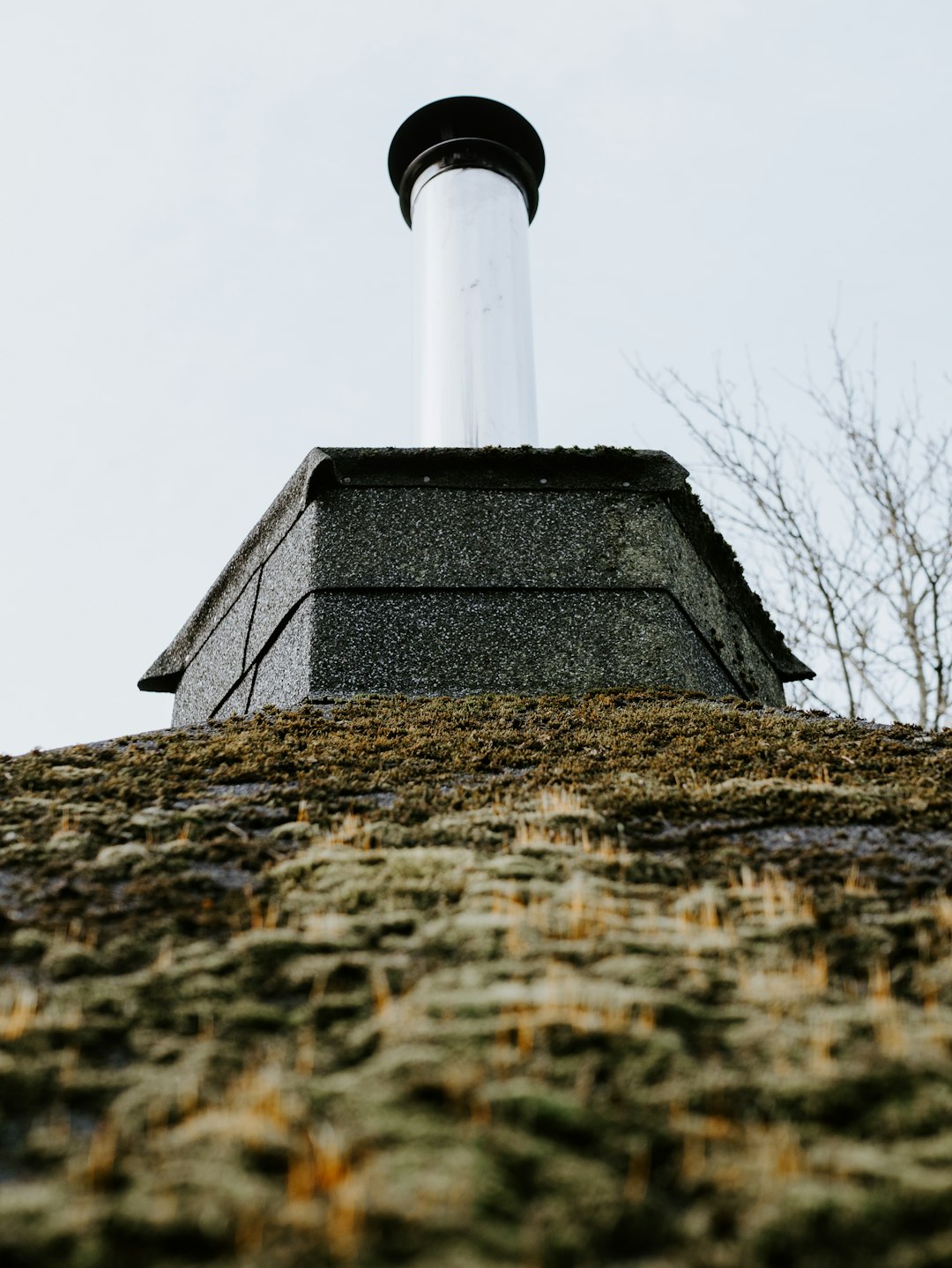 white and black chimney during day