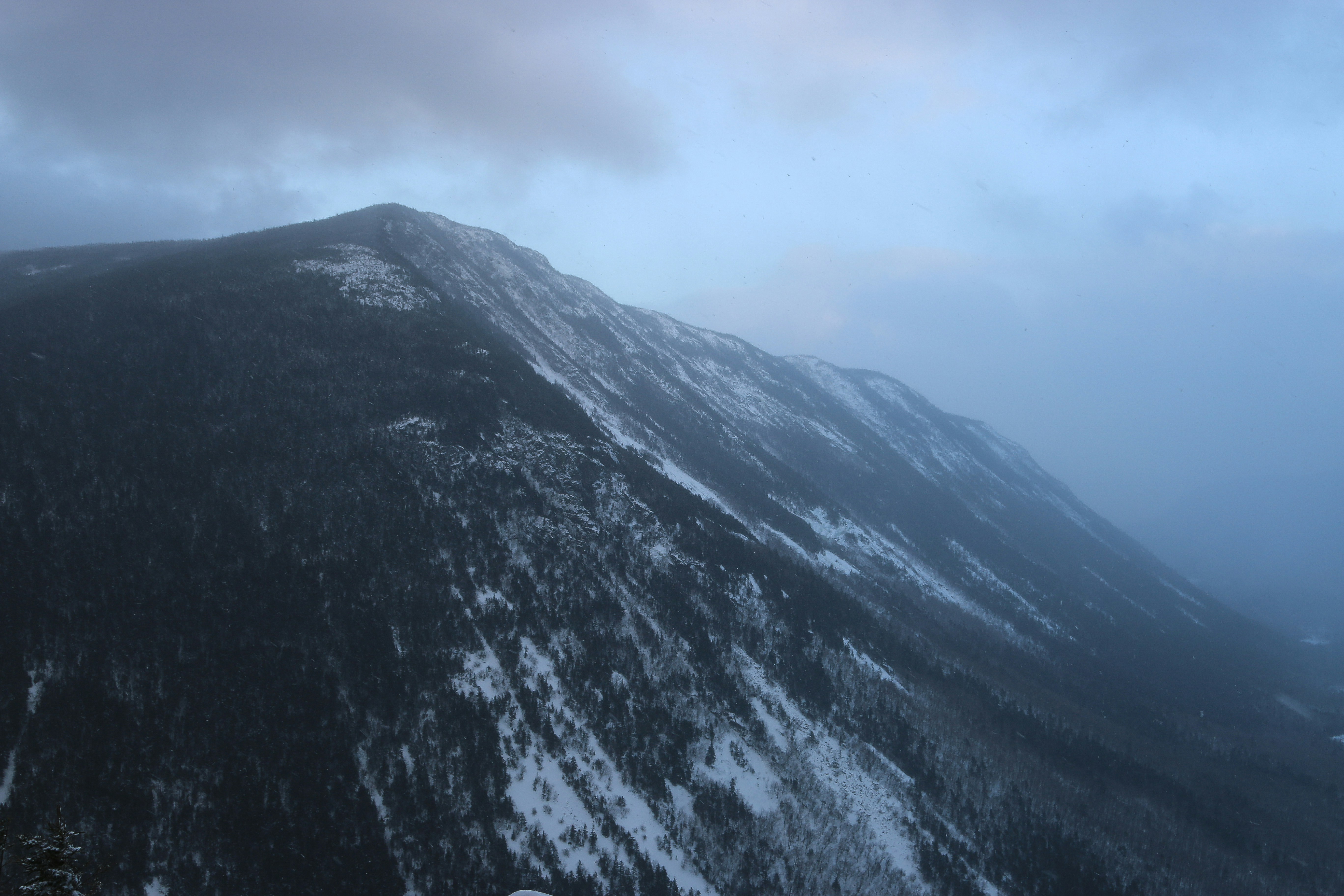 Hiked Mount Willard in the White Mountains on a snowy day this Winter. The valley below is incredible to witness, and the weather changes fast up there. Nothing beats snow-covered mountain views! Follow on Instagram @wildlife_by_yuri