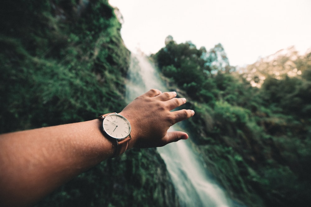 person wearing watch