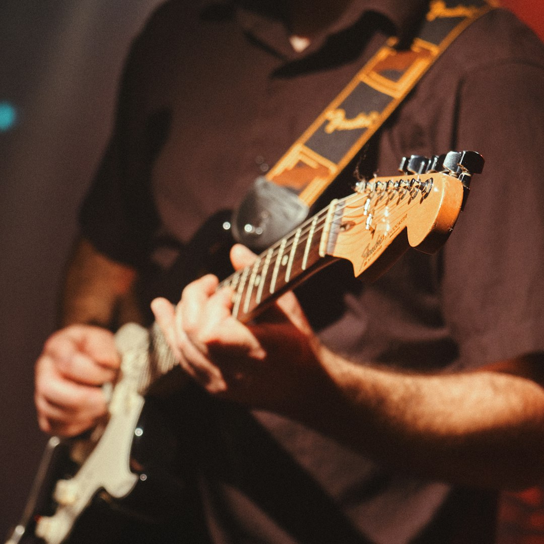 man playing guitar