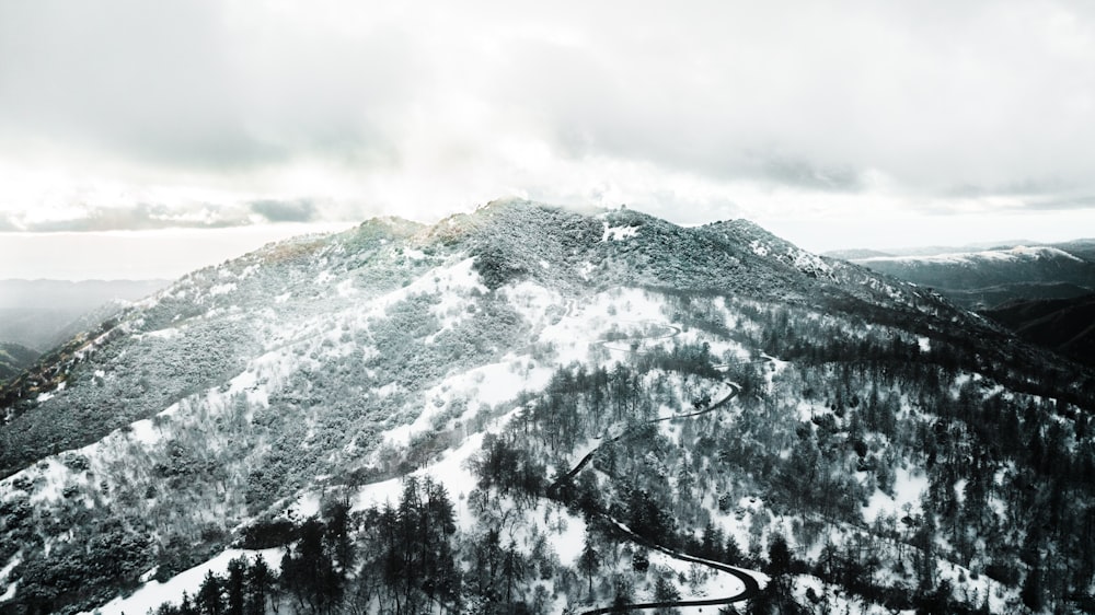 hill covered in snow