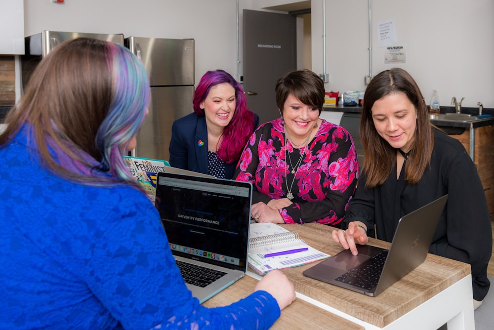 women using laptop