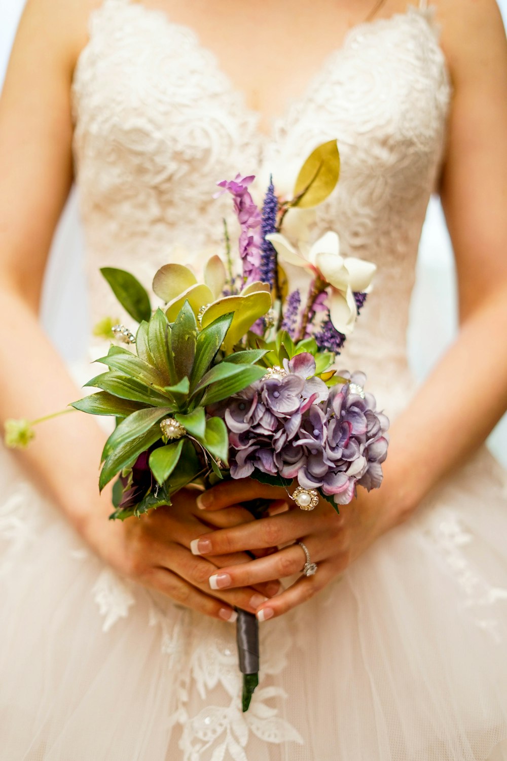 woman holding bouquet