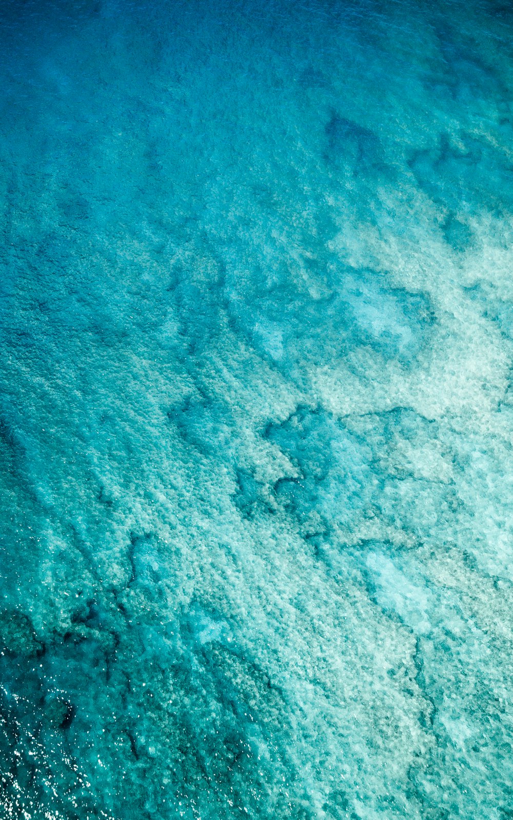 an aerial view of a body of water