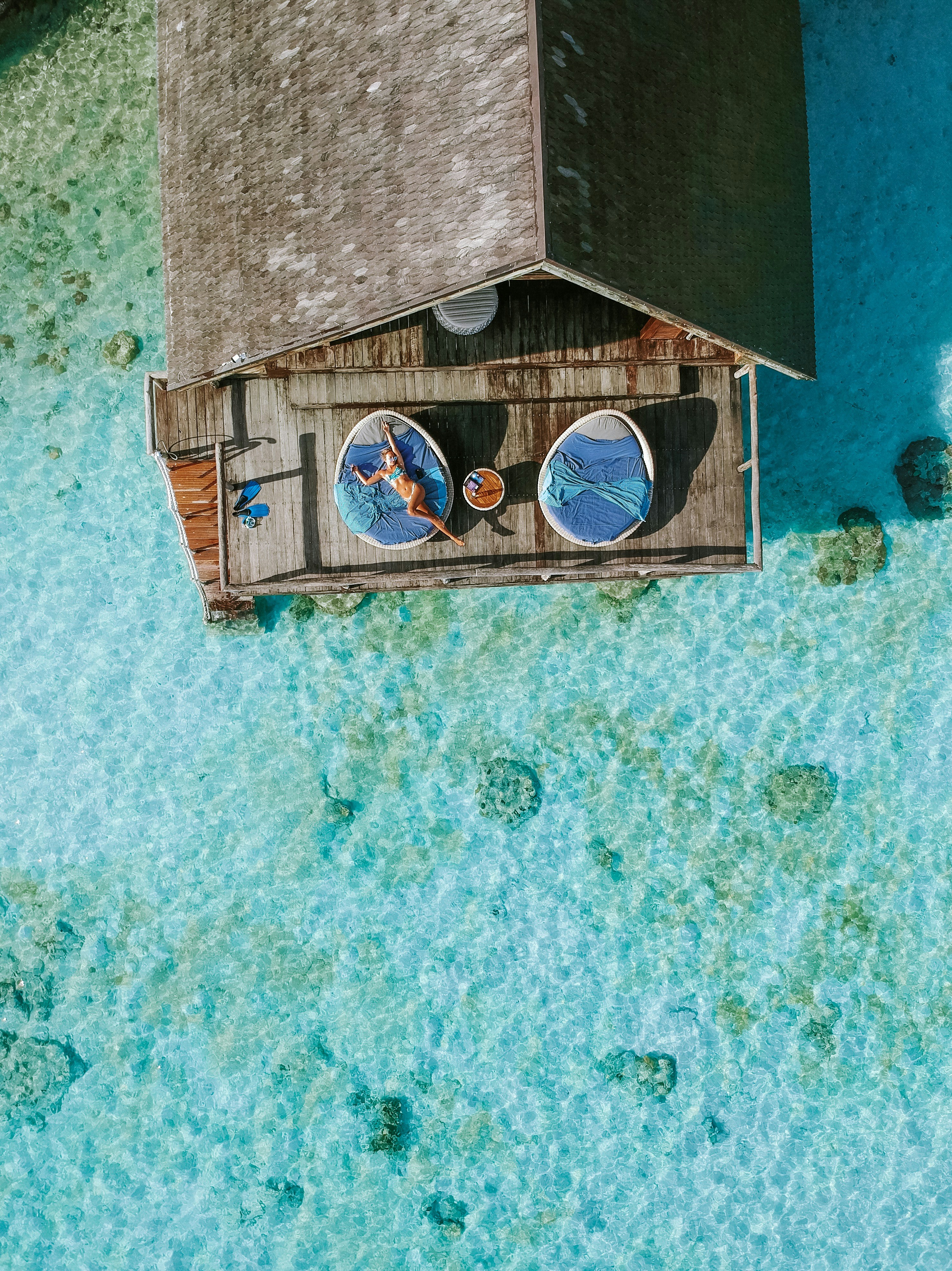 aerial view of sea deck barn