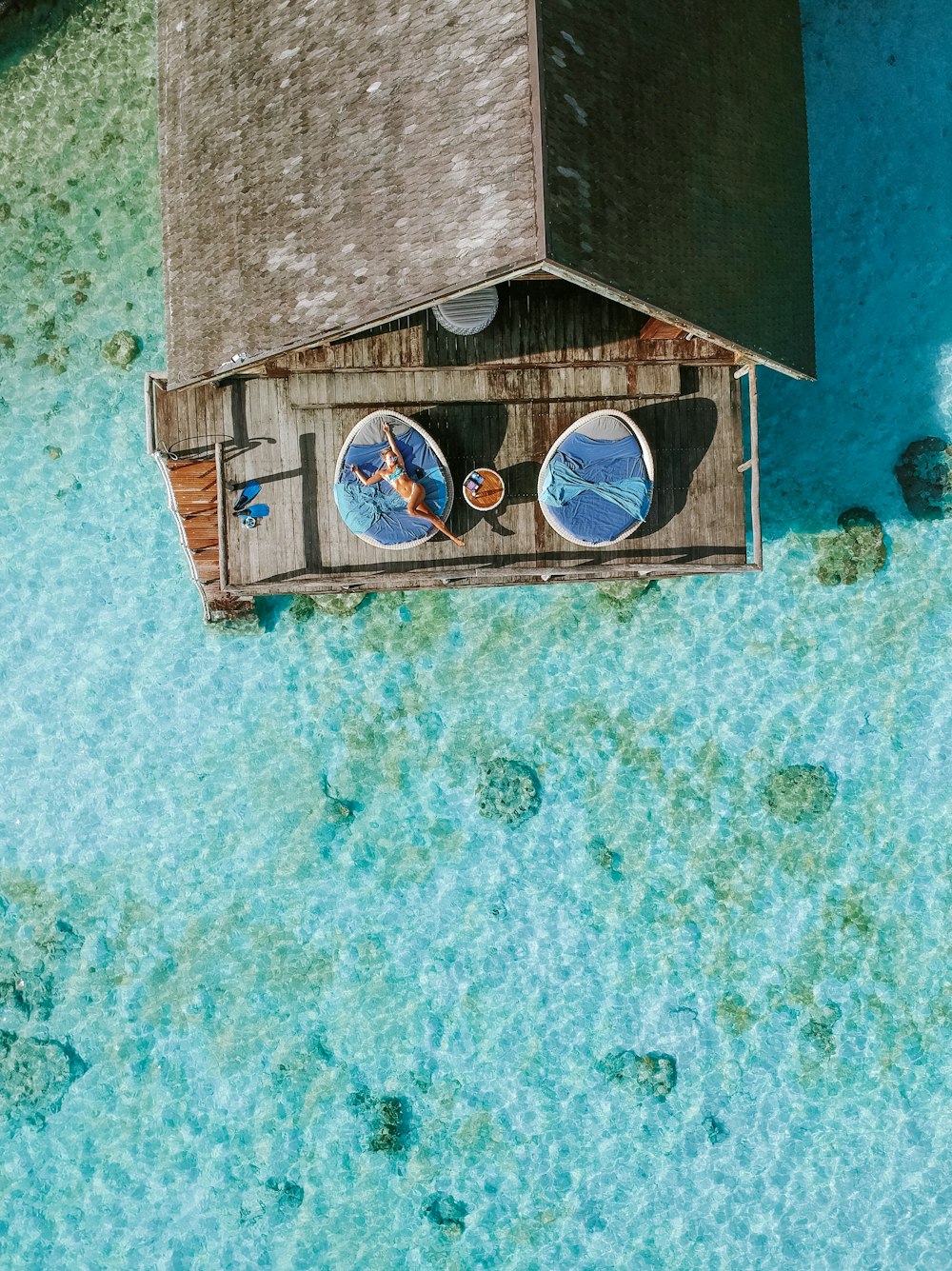 aerial view of sea deck barn