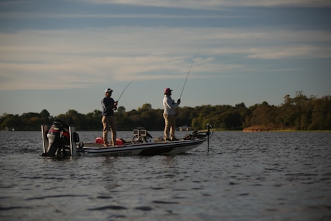 two persons on boat