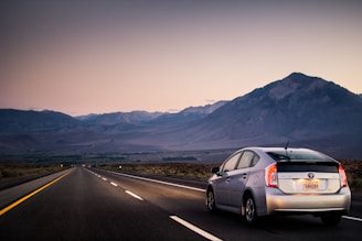 vehicle driving through empty road
