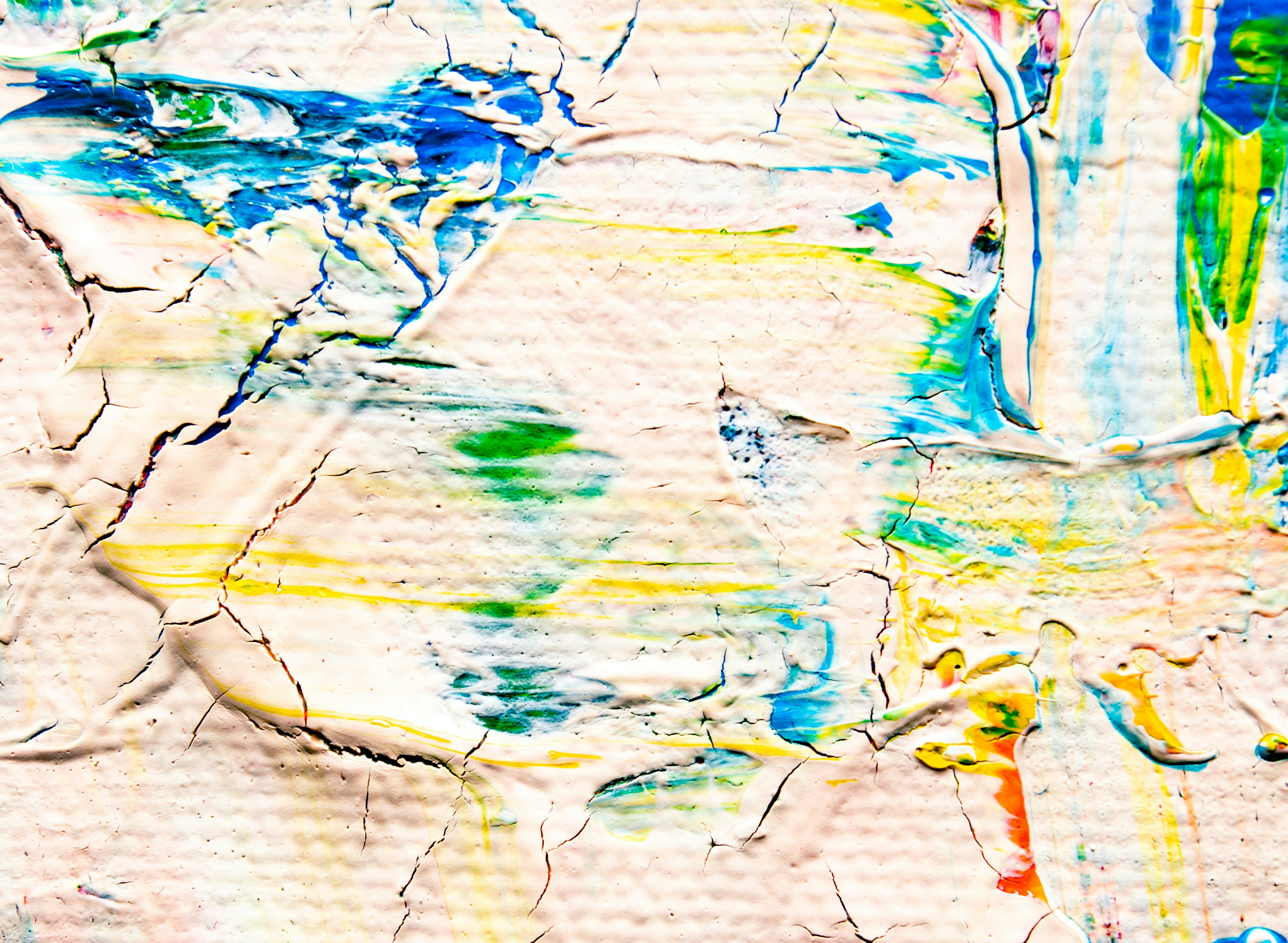 blue green and orange abstract painting expressionism teams background