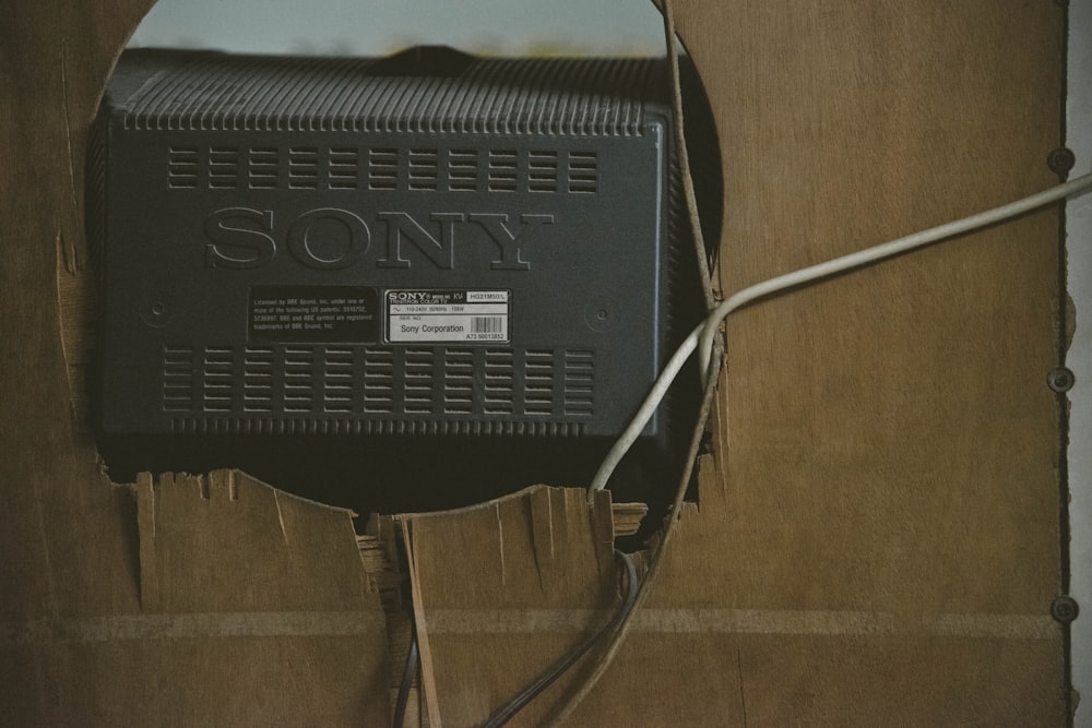 black Sony home appliance