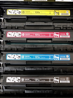 four laptop batteries
