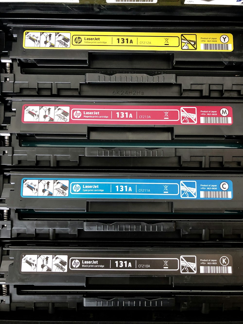 four laptop batteries