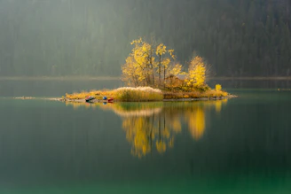 island surrounded by water