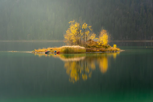 island surrounded by water
