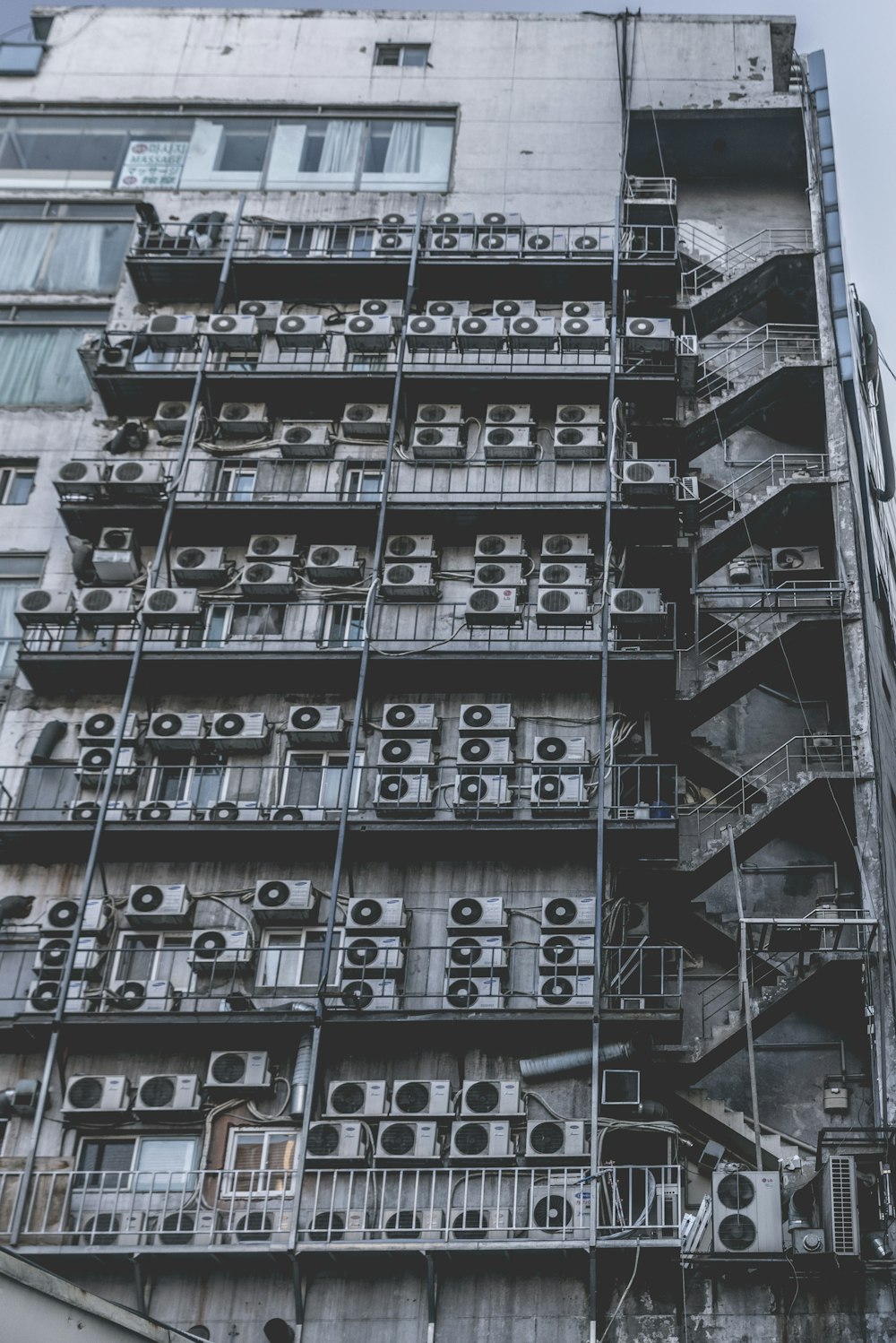 a very tall building with lots of windows