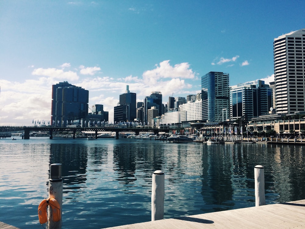 body of water near buildings