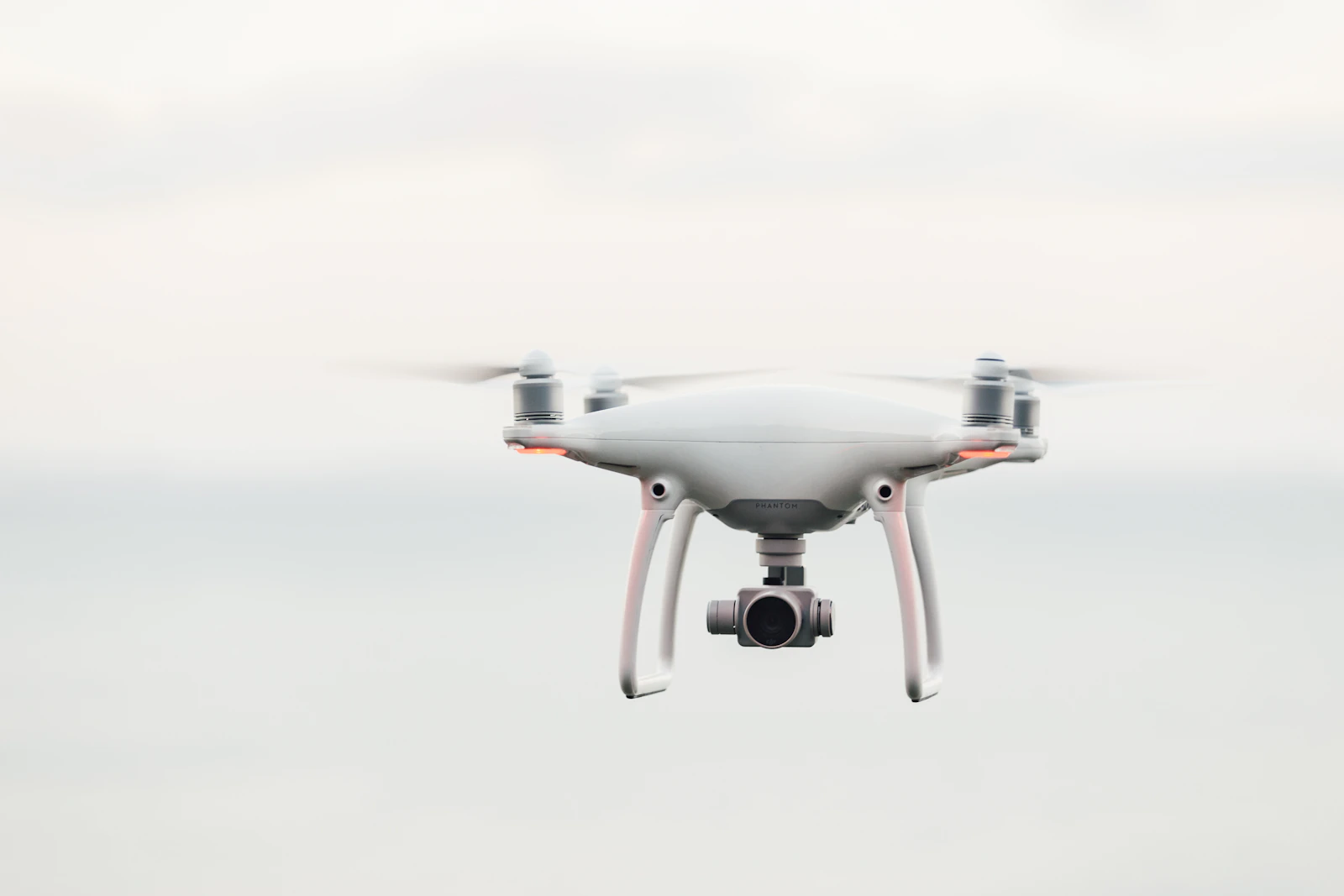 Camera drone in flight