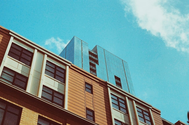 An image of a completed building highlighting advanced plumbing systems and modern architecture.
