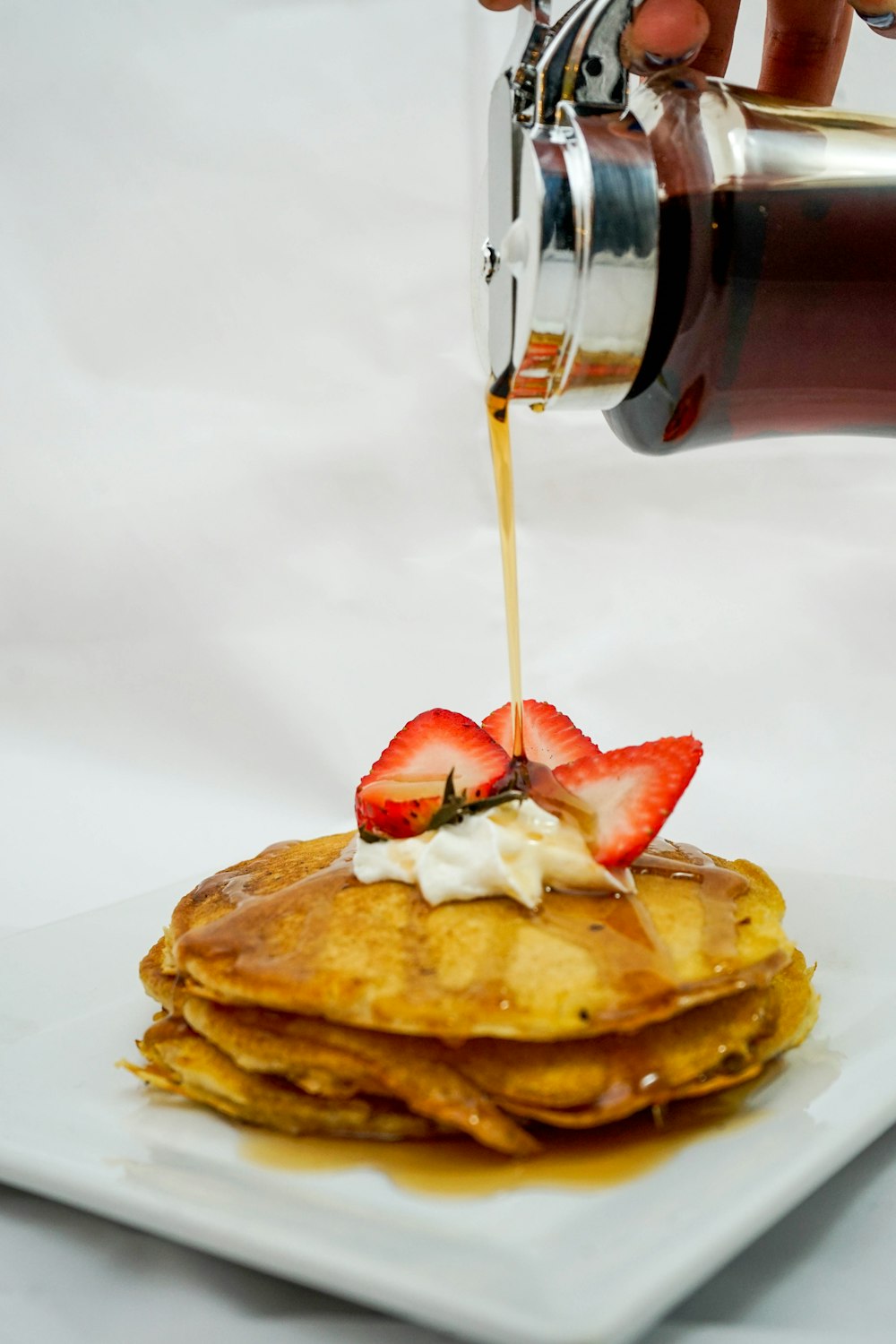 waffles on white plate