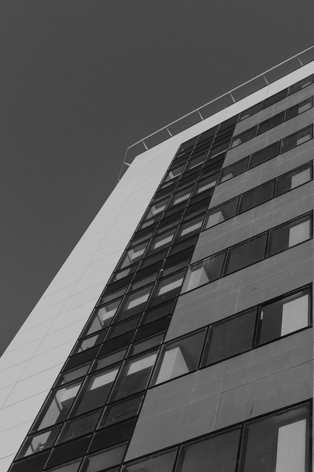 grayscale photo view of building