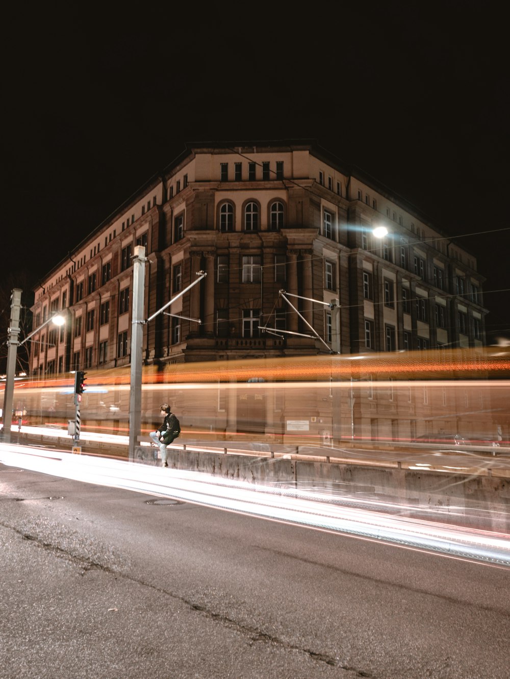 time lapse photo of train down the city