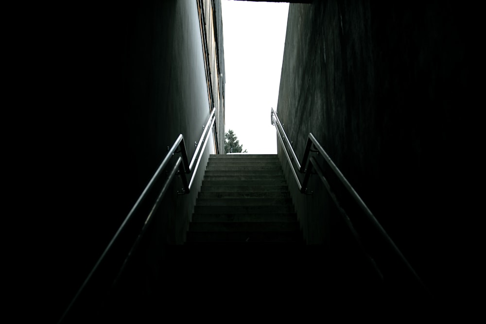 bottom view of stairs during daytime