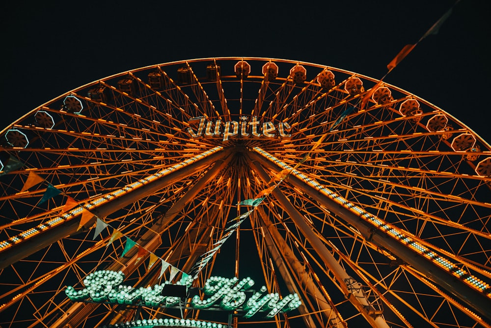 lighted ferris wheel during daytime