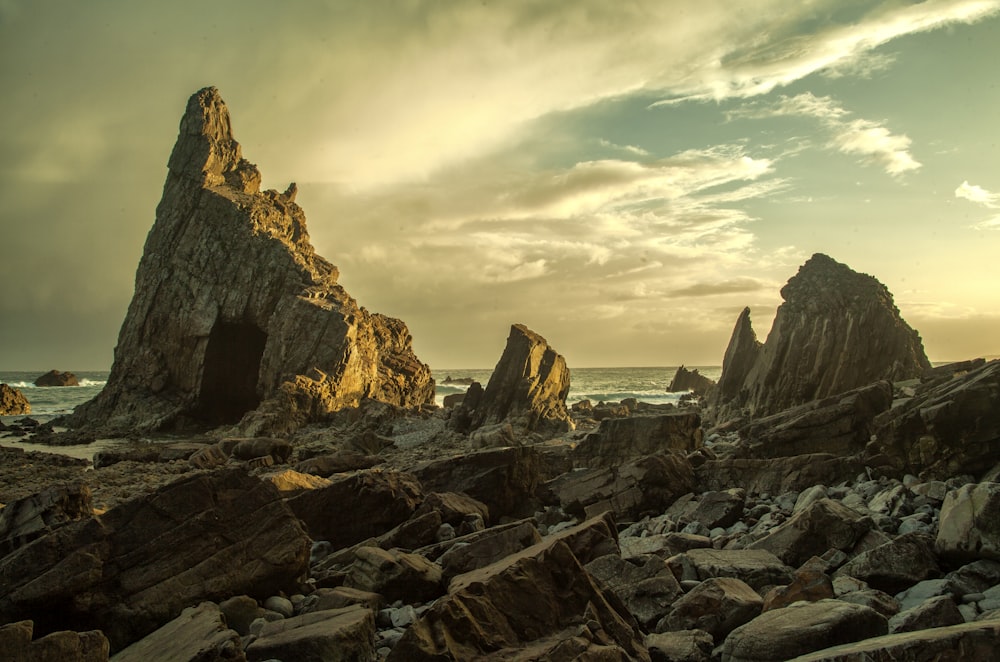 brown rock formation