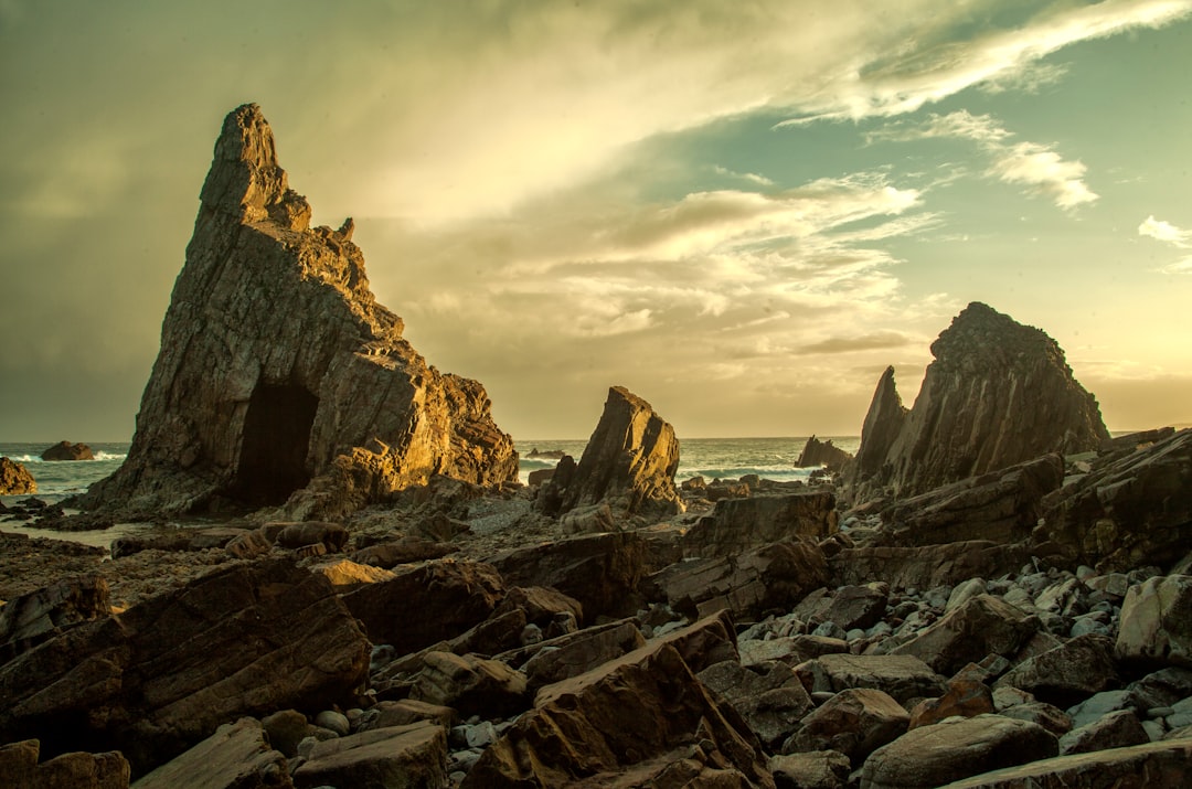 brown rock formation