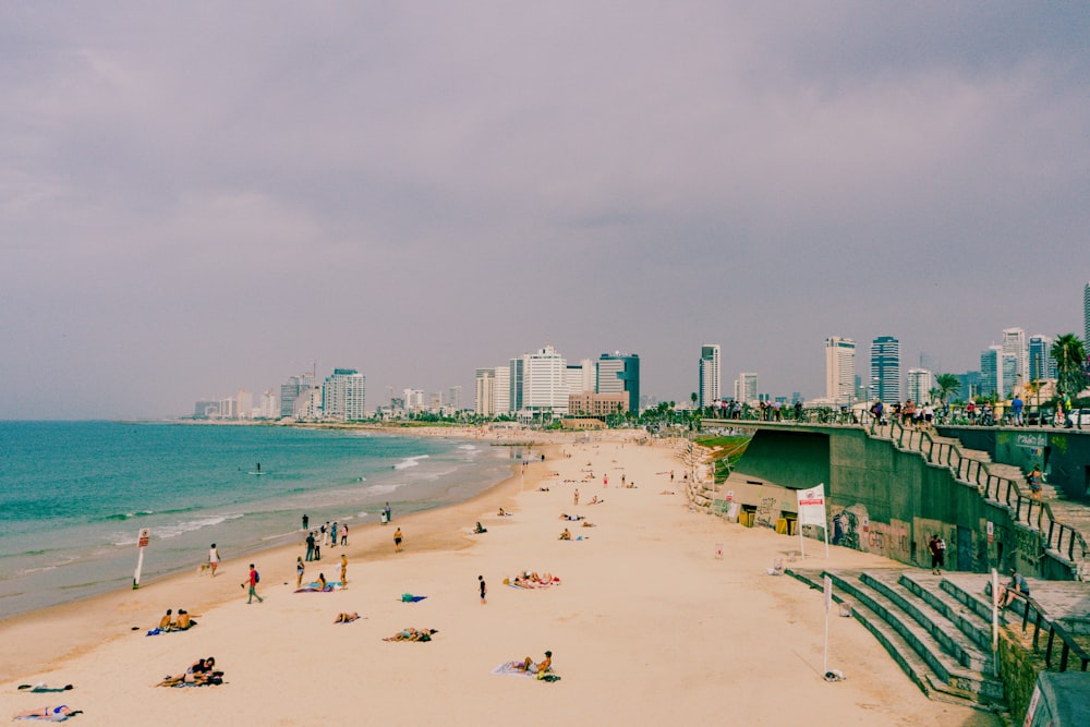 people on shore during daytime