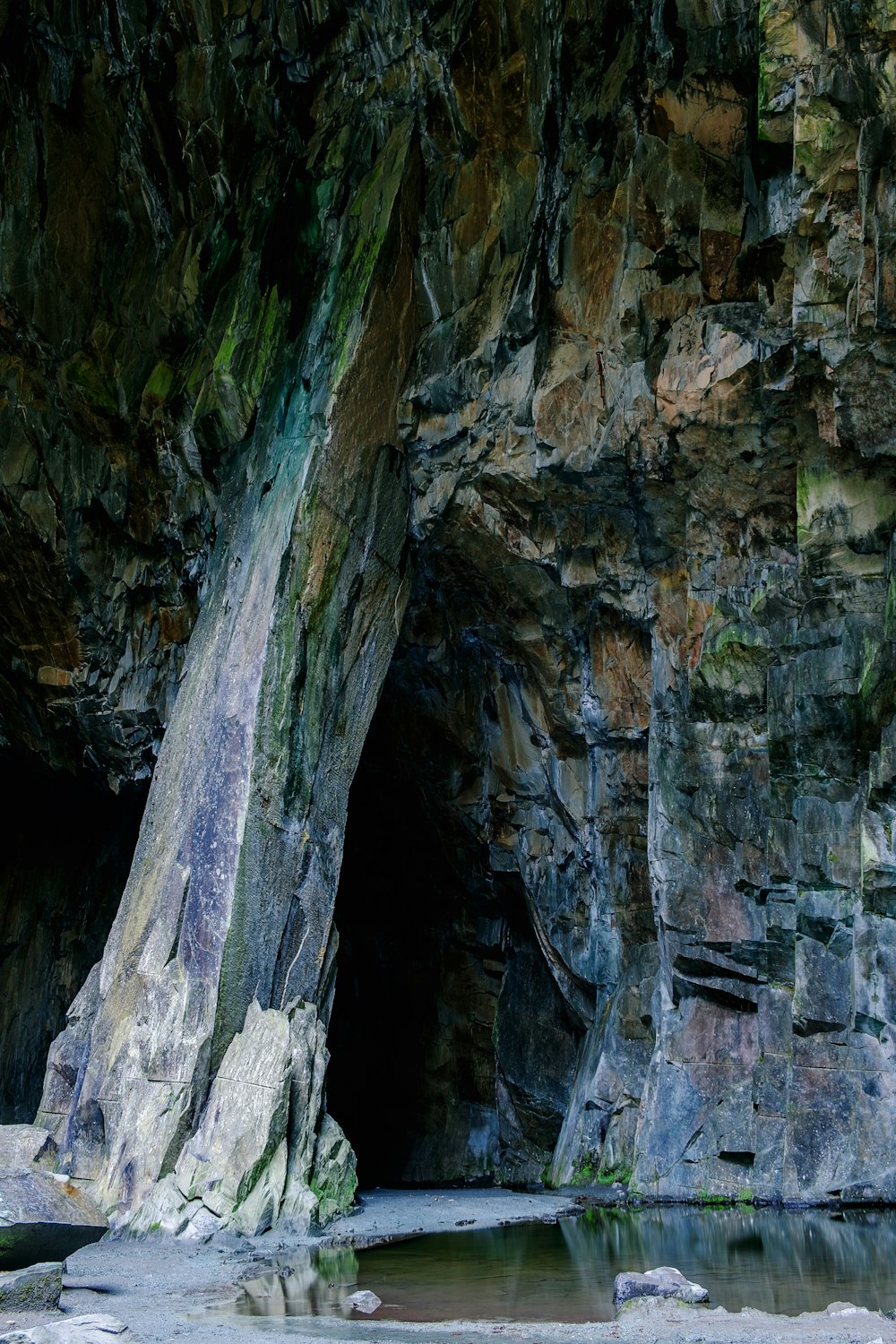 cave and calm water