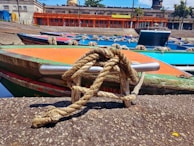 Custom-made mooring ropes tied securely to a dock in a Mallorca marina.