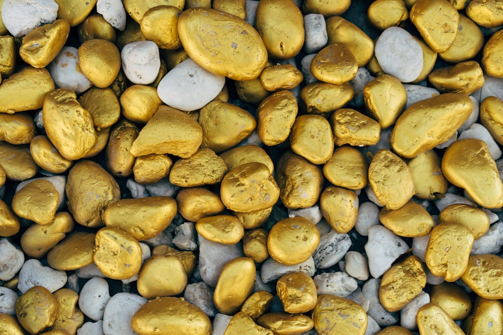 brown and gray stone lot