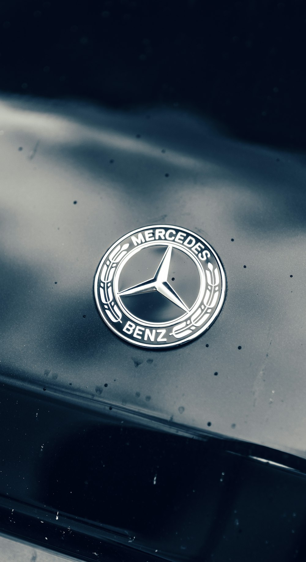 chrome steel Mercedes Benz emblem