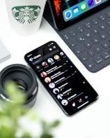 turned-on Android smartphone