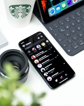 turned-on Android smartphone