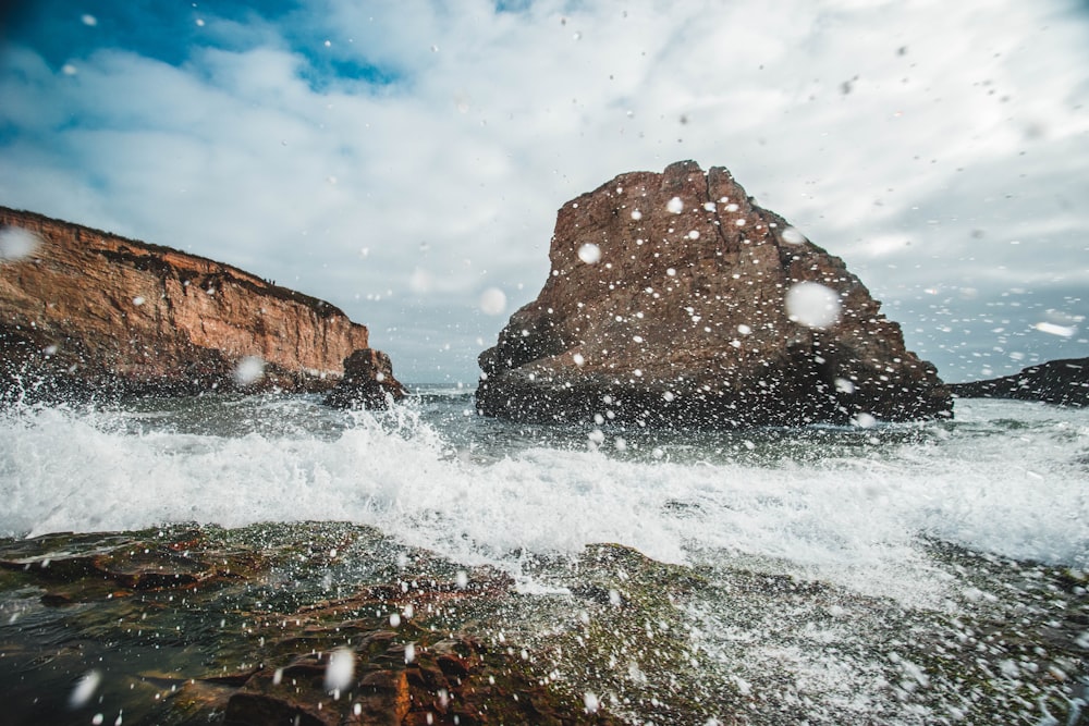 brown and black rocks