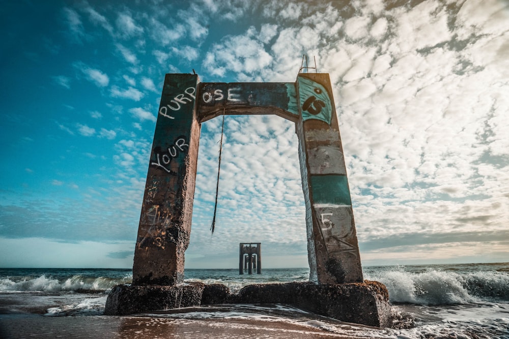 gray concrete bridge frames during daytme