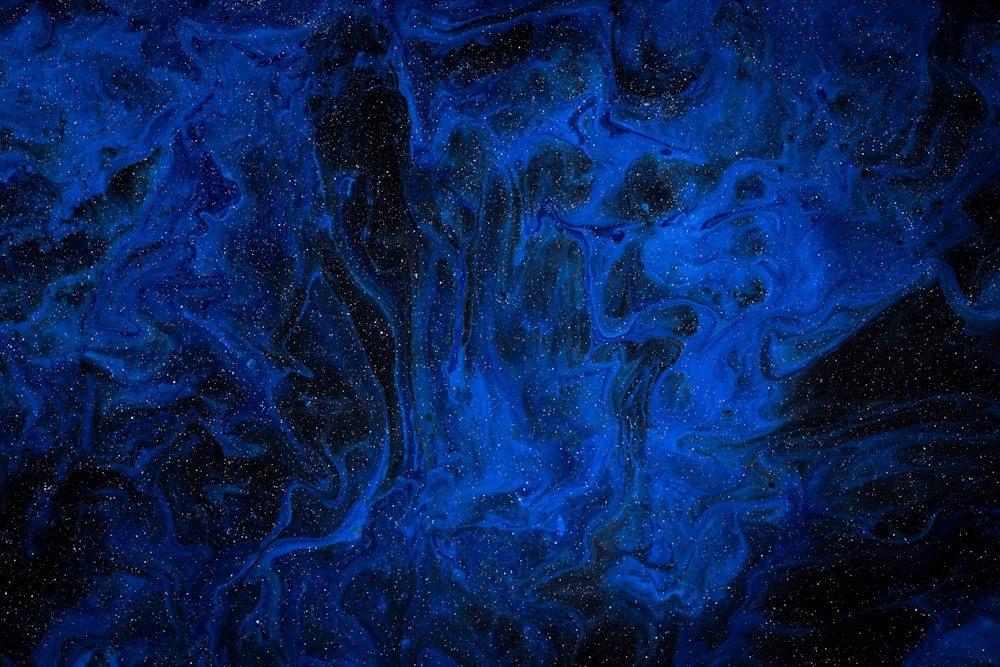 oeuvre abstraite bleue