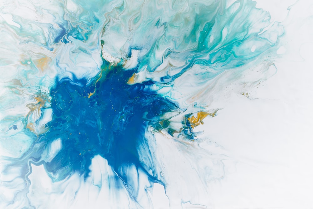 blue paint splash