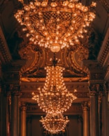 yellow chandelier