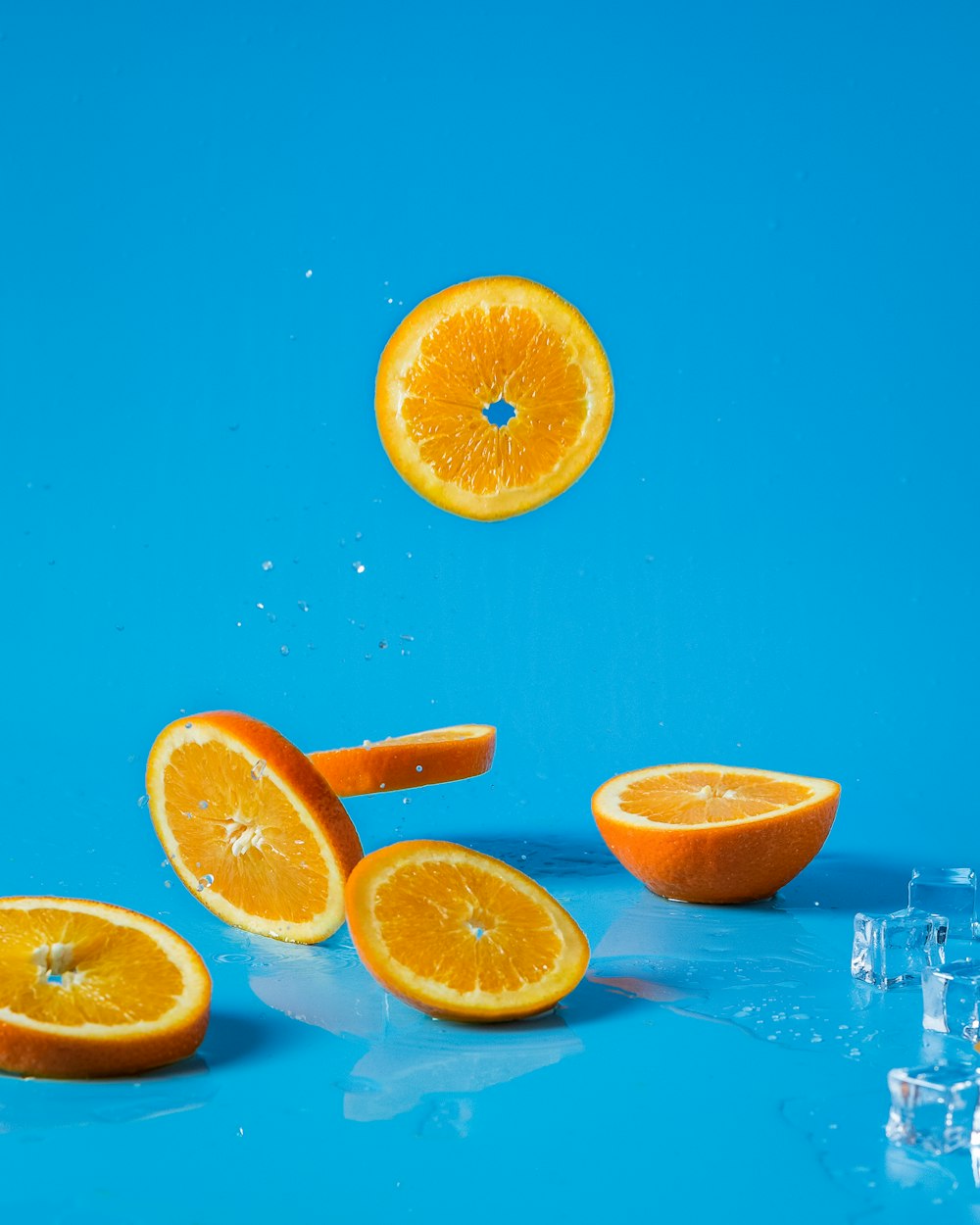 suco de laranja fatiado